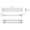 LED-Lichtwarnbalken - Tralert - Circulux - 20 - 47.5" - 120.7cm - Smoke - inkl. Funk-Controller - 18 Blitzmuster - Amber - R65-2 - 12V-24V