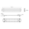 LED Warning lightbar - Tralert - Circulux - 18 - 41.5" - 105.4cm - Smoke - incl Wireless Controller - 18 flash patterns - Amber - R65-2 - 12V-24V