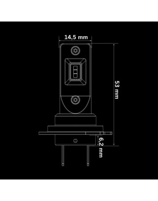 LED lamp - Strands - Big Energy LED conversion kit - H7 - 0.7" - 1.9cm - Xenon white - 5700K - 12V-24V - Set