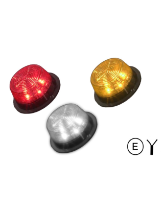 Marker Light - M-Led - Danish Light Dark - 2.8" - 7.2cm - With Turn Signal - Smoke - White/Amber/Red - 12V-30V