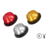 Markeringsljus - M-Led - Dansk lampa Dark - 2.8" - 7.2cm - Med blinkers - Smoke - Vit/Bärnsten/Röd - 12V-30V -