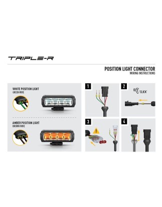 LED bar - Lazer - Triple-R 850 - 12.7" - 32.2cm - Positielicht Wit/Amber - 2 flitspatronen - Driving