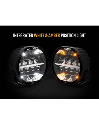 Verstraler - Lazer - Sentinel 7 - Elite - 7" - 17.8cm - Geel - Positielicht Wit/Amber - Driving