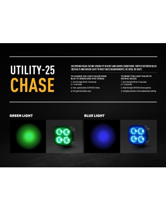 Bakljus - Lazer - Utility 25 - Chase - 3.1" - 7.9cm - Klar - Bak - 12V-30V