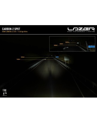 LED Light bar - Lazer - Carbon 2 - Front mount - 4.6" - 11.6cm - Gen3 - Spot