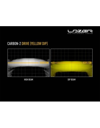 LED Light bar - Lazer - Carbon 2 - 4.6" - 11.6cm - Yellow dip - White/Yellow - Spot