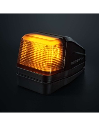Cab roof lights - Strands - IZE LED - 2.4" - 6cm - Volvo-Style - Smoke - White/Amber - 1 flash pattern - 12V-30V