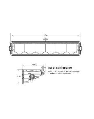 LED-ramp - Lazer - Carbon 6 - 12.4" - 31.5cm - Gen3 - Vit/Gul - Driving