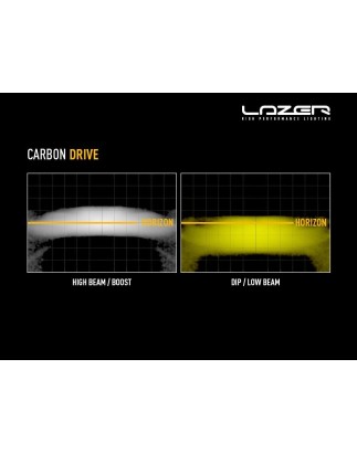 LED-ramp - Lazer - Carbon 6 - 12.4" - 31.5cm - Gen3 - Vit/Gul - Driving