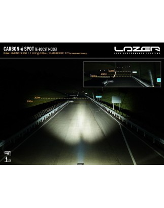 LED bar - Lazer - Carbon 6 - 12.4" - 31.5cm - Gen3 - Wit/Geel - Spot
