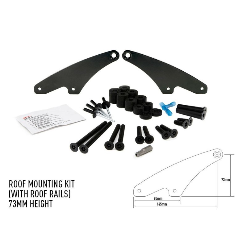 Montage - Lazer - Auto met roofrails - Zwart - Set