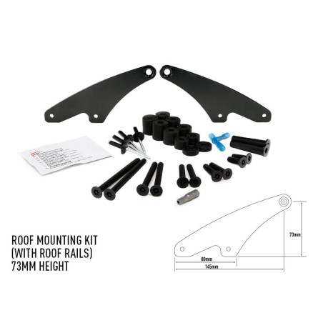 Montage - Lazer - Auto met roofrails - Zwart - Set