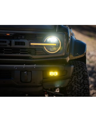 Belysningspaket - Lazer - Carbon 2 - Gult halvljus - Set - Ford - Bronco - Modulär stötfångare med originaldimstrålkastare - 2022+