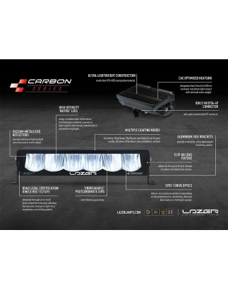 Lighting kit - Lazer - Carbon 2 - Yellow dip - Set - Ford - Bronco - Modular bumper with OE foglights - 2022+
