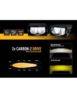 Belysningspaket - Lazer - Carbon 2 - Gult halvljus - Set - Ford - Bronco - Modulär stötfångare - 2022+