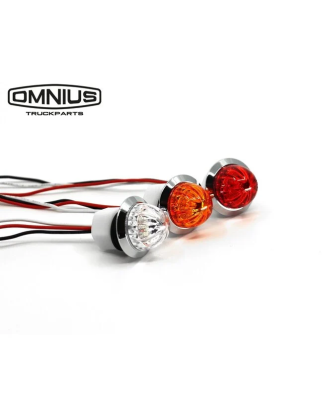 Invändig belysning - Omnius - Mini Melon - Chroom - 1.6" - 4cm - Röd - 12V-24V -
