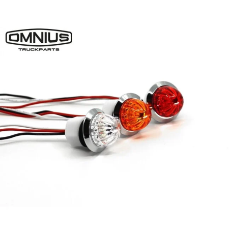 Interior lighting - Omnius - Mini Melon - Chroom - 1.6" - 4cm - Amber - 12V-24V