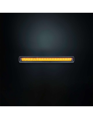 LED Warning lightbar - Strands - Siberia Low Rider - 10 - 10.8" - 27.5cm - Clear - Position light White/Red/Amber - 4 flash patterns - Amber - 12V-30V