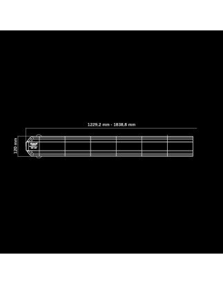 LED Warning lightbar - Strands - Cruise Light 1200 - 48.4" - 122.9cm - Clear - 13 flash patterns - Amber - R65-2 - 12V-30V