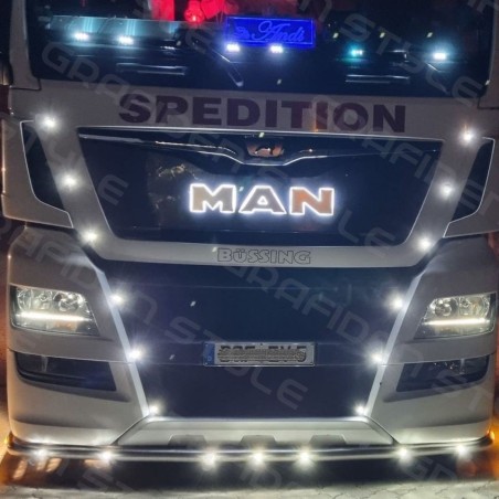 Logo-Beleuchtung - Grafiden Style - Höhe 10.9cm - Weiß/Amber/Rot/Grün/Blau - 12V-24V - MAN - TG3/TGS/TGX - 2022+