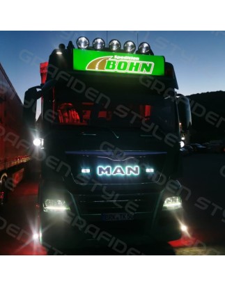 Logoverlichting - Grafiden Style - Hoogte 10.9cm - Wit/Amber/Rood/Groen/Blauw - 12V-24V - MAN - TG3/TGS/TGX - 2022+