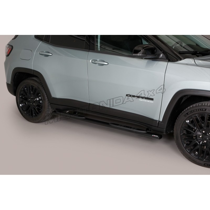 Seitenschutzbügel - Misutonida - Grand Pedana - Oval - Schwarz matt - Satz - Jeep - Compass - 2022+ Seitenschutzbügel - Misutonida - Grand Pedana - Oval - Schwarz matt - Satz - Jeep - Compass - 2022+