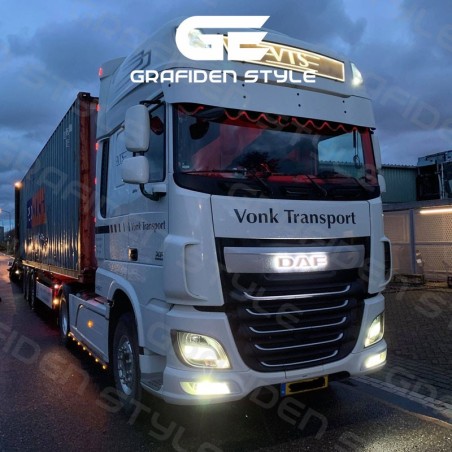 Logo lighting - Grafiden Style - Height 9cm - White/Amber/Red/Green/Blue - 12V-24V - DAF