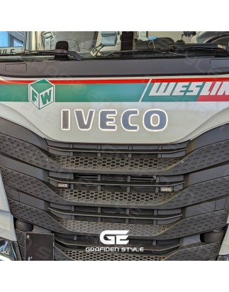 Logo lighting - Grafiden Style - Height 12.8cm - White/Amber/Red/Green/Blue - 12V-24V - Iveco - S-Way - 2019-2024