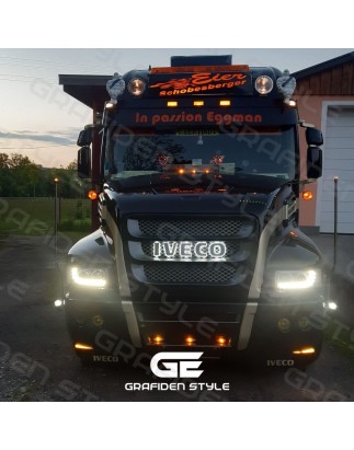 Logo lighting - Grafiden Style - Height 11.6cm - White/Amber/Red/Green/Blue - 12V-24V - Iveco - S-Way - 2025+