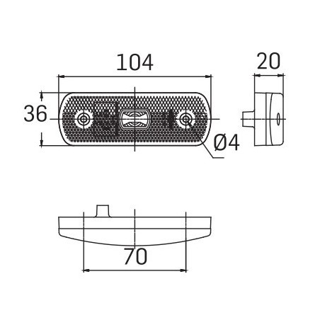 Markeringslicht - SIM - 3157 - 4.1" - 10.4cm - Rood - 12V-24V