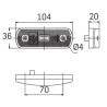 Markeringsljus - SIM - 3157 - 4.1" - 10.4cm - Röd - 12V-24V