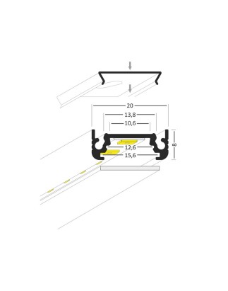 Ledstrip - Matronics - RGBW - 78.7" - 200cm - Självhäftande - Vit/Gul/Röd/Grön/Blå - 12V-24V -