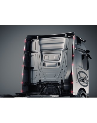 Inox Delar - Lightfix - Cab-Liner - LED - Högblankt rostfritt stål - Mercedes - Actros - L - Streamspace - 2025+