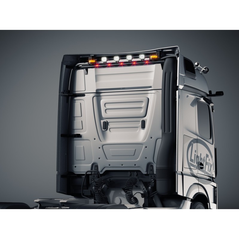 Rear bar - Lightfix - Rear-Light - Black - Mercedes - Actros - L - Bigspace/Gigaspace/Streamspace - 2025+ Rear bar - Lightfix - Rear-Light - Black - Mercedes - Actros - L - Bigspace/Gigaspace/Streamspace - 2025+