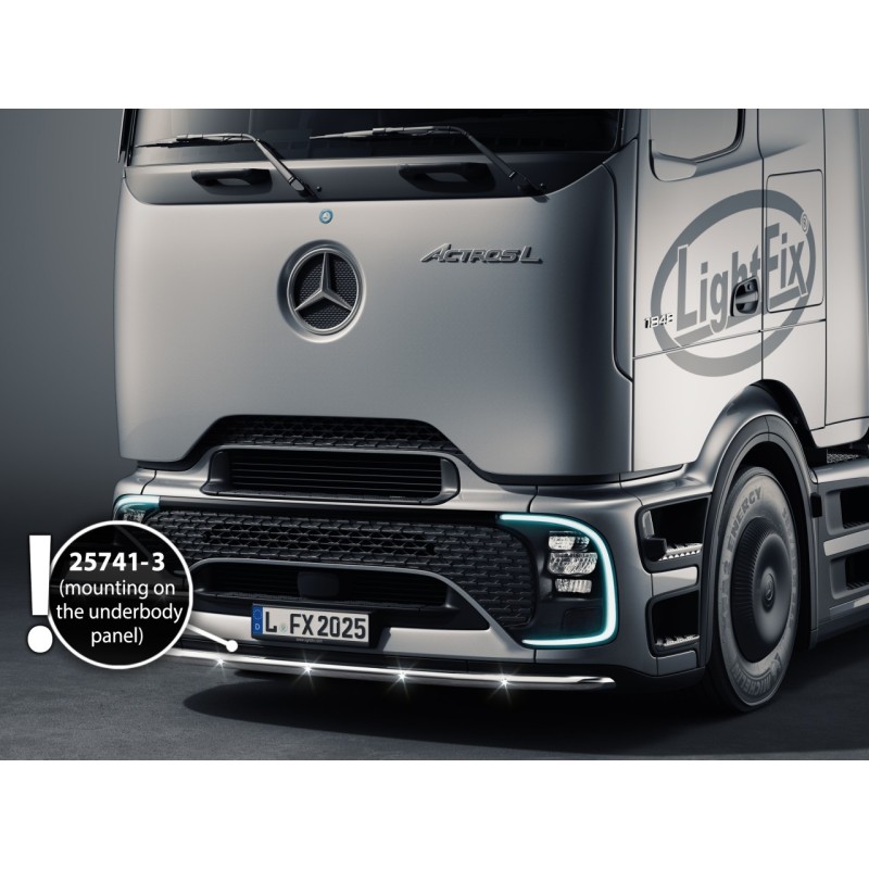 stötfångarbåge - Lightfix - Front-Liner - LED - Svart - Mercedes - Actros - L - 2500mm Cab - 2025+ stötfångarbåge - Lightfix - Front-Liner - LED - Svart - Mercedes - Actros - L - 2500mm Cab - 2025+