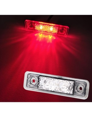 Markeringsljus - Ledson - Astral - 3.1" - 7.9cm - Klar - Röd - 12V-24V