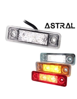 Marker Light - Ledson - Astral - 3.1" - 7.9cm - Clear - Red - 12V-24V