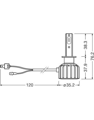 LED lamp - OSRAM - LEDriving HLT Bright - H1 - Xenon wit - 6000K - 24V - 13W - Set