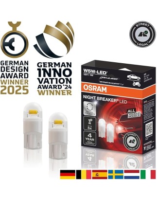 LED lamp - OSRAM - Night Breaker LED - T10 / W5W - Xenon white - 5700K - 12V - 1W - Set