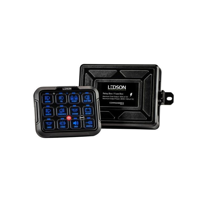 Controller - Ledson - Commander 12 - Bluetooth - 4.6" - 11.6cm - Bedienungsfeld - 12V-24V - Satz Controller - Ledson - Commander 12 - Bluetooth - 4.6" - 11.6cm - Bedienungsfeld - 12V-24V - Satz