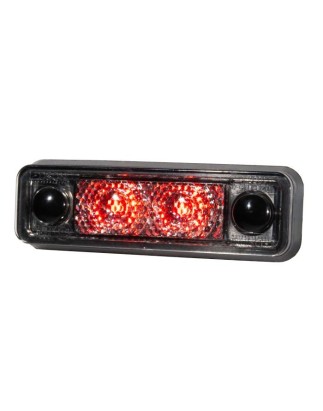 Marker Light - Ledson - Astral - 3.1" - 7.9cm - Smoke - Red - 12V-24V
