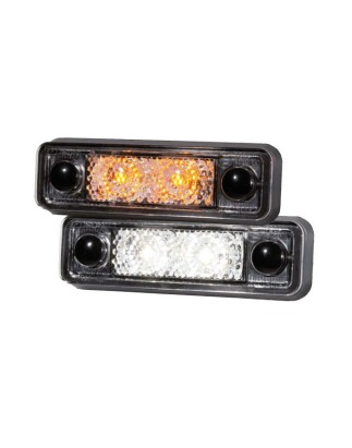 Markeringsljus - Ledson - Astral - 3.1" - 7.9cm - Klar - Vit/Bärnsten - 24V