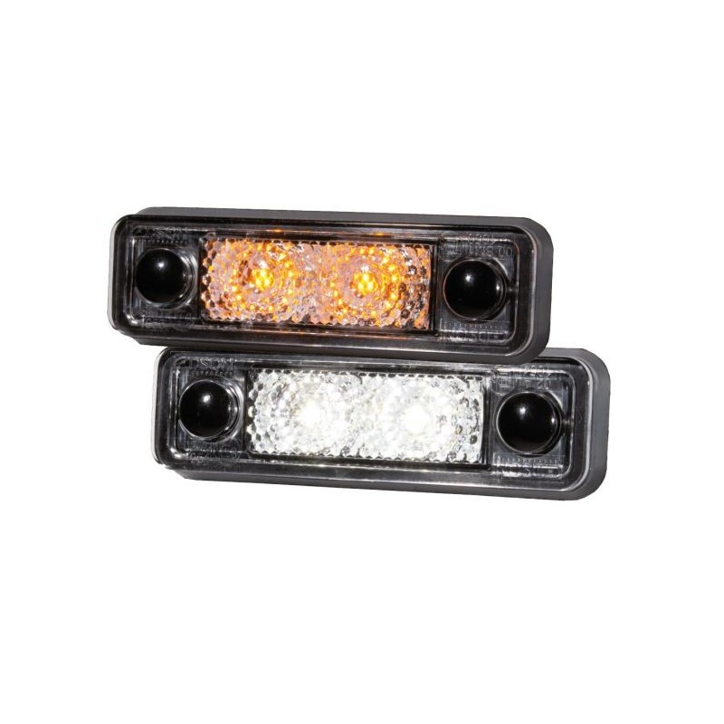 Begrenzungsleuchte - Ledson - Astral - 3.1" - 7.9cm - Klar - Weiß/Amber - 24V