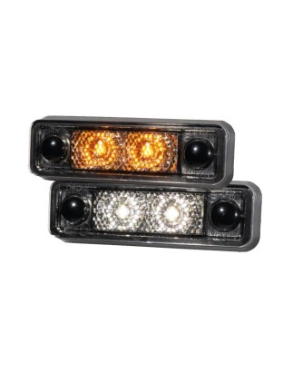 Begrenzungsleuchte - Ledson - Astral - 3.1" - 7.9cm - Klar - Weiß/Amber - 24V