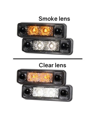 Marker Light - Ledson - Astral - 3.1" - 7.9cm - Clear - White/Amber - 24V