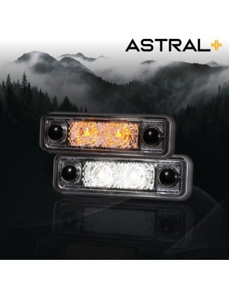 Markeringslicht - Ledson - Astral - Dual Color - 3.1" - 7.9cm - Helder - Wit/Amber - 24V