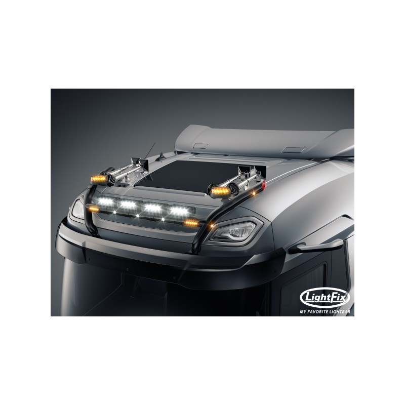 Dachbügel - Lightfix - Sky-light H-Type - Vorverkabelt - Schwarz - DAF - XD/XF/XG - Sleeper High Cab - 2021+ Dachbügel - Lightfix - Sky-light H-Type - Vorverkabelt - Schwarz - DAF - XD/XF/XG - Sleeper High Cab - 2021+