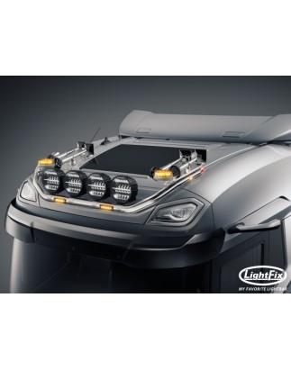Dakbeugel - Lightfix - Sky-light Classic - Voorbekabeld - Hoogglans RVS - DAF - XD/XF/XG - Sleeper High Cab - 2021+