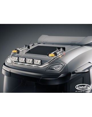 Takbåge - Lightfix - Sky-light Classic - Förkablad - Högblankt rostfritt stål - DAF - XD/XF/XG - Sleeper High Cab - 2021+