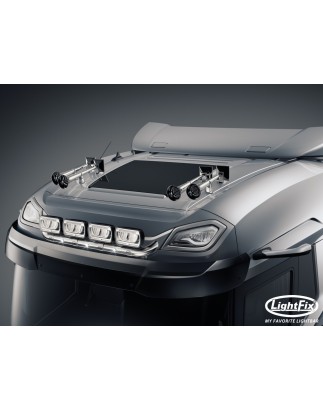 Dakbeugel - Lightfix - Sky-light Slim - Voorbekabeld - Hoogglans RVS - DAF - XD/XF/XG - Sleeper High Cab - 2021+